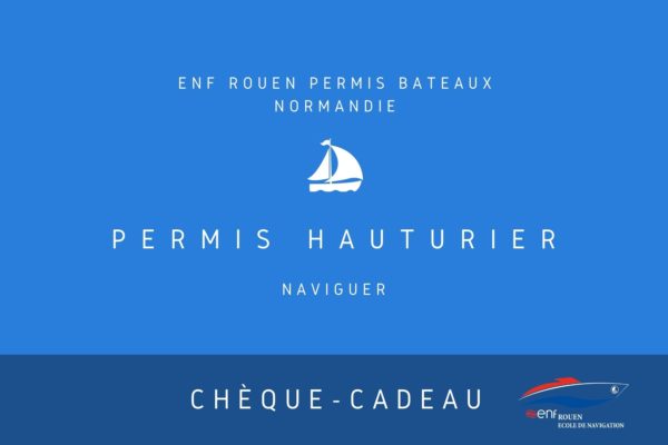 Chèque Cadeau Hauturier ENF Rouen permis bateaux normandie Recto